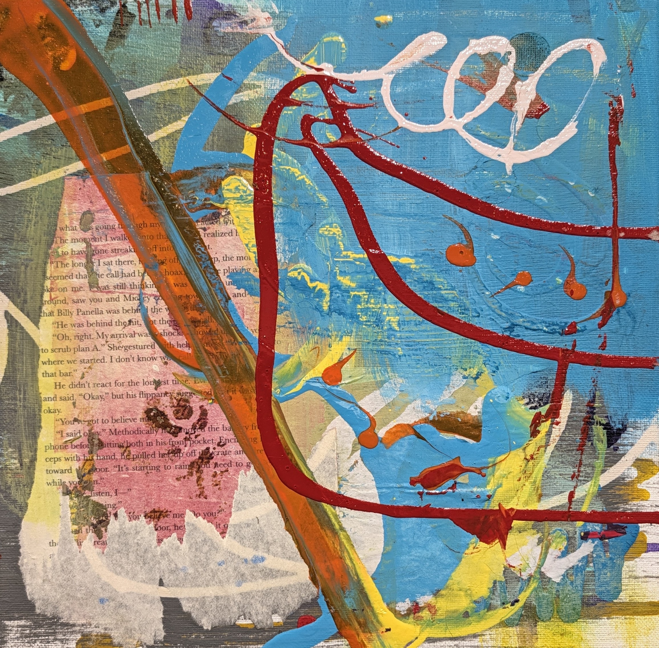Close-up of paint texture and brushwork